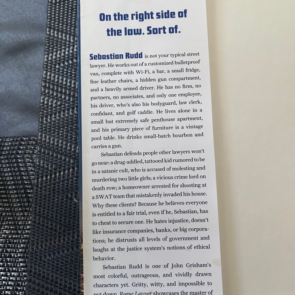 Rogue Lawyer Hardcover Book - Picture 3 of 5